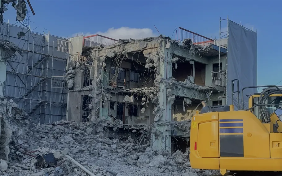 解体養生足場 | 三重県松阪市や津市で足場工事なら足場屋『田中工業』