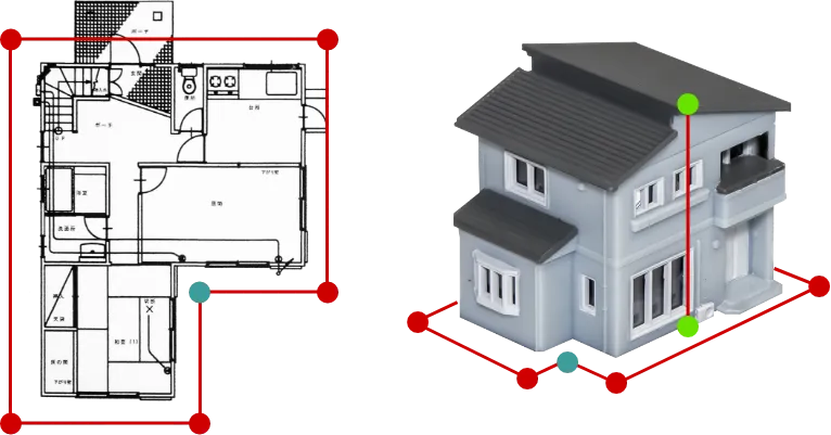施工予定箇所の距離の測り方