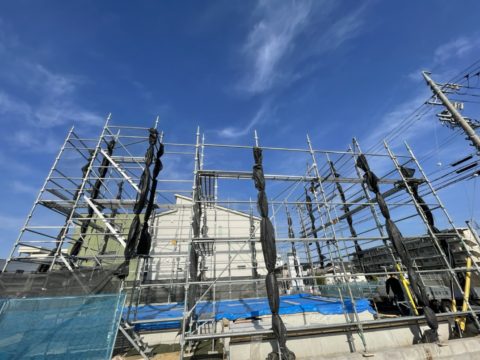 新築 足場工事 | 三重県松阪市や津市で足場工事なら足場屋『田中工業』