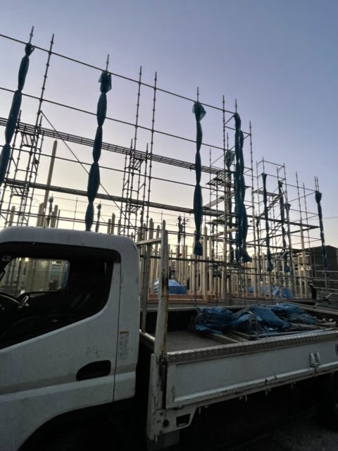 足場工事　新築 | 三重県松阪市や津市で足場工事なら足場屋『田中工業』